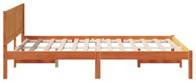 Gyantázott Barna Ágykeret Gyantázott barna Tömör fa 120 x 200 cm