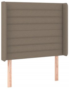 tópszínű szövet LED-es fejtámla 103x16x118/128 cm