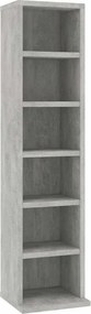 vidaXL betonszürke szerelt fa CD-szekrény 21 x 20 x 88 cm