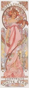 Reprodukció Moët & Chandon White Star Champagne (Beautiful Art Nouveau Lady, Advertisement) - Alfons / Alphonse Mucha