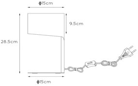 Lucide 45504/01/36 - Asztali lámpa KNULLE 1xE14/40W/230V szürke