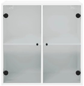fehér faliszekrény üvegajtókkal 68 x 37 x 68,5 cm