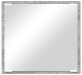 LED fürdőszoba tükör szürke sonoma 40x8.5x37 cm mérnöki fa