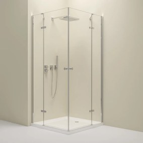 Erga Bern Dupla, zuhanykabin 2 szárnyas ajtókkal 80 (ajtó) x 120 (ajtó) x 195 cm, 6mm átlátszó üveg, króm profil, ERG-V02-BERN-D080D120-CL-CR