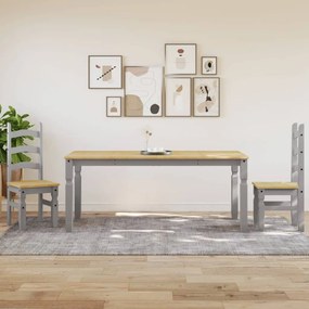 Corona szürke tömör fenyőfa ebédlőasztal 180 x 90 x 75 cm