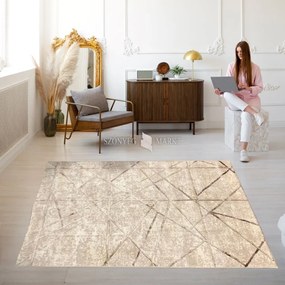 Ester 1243 modern mintájú szőnyeg (Beige) 60x110 cm