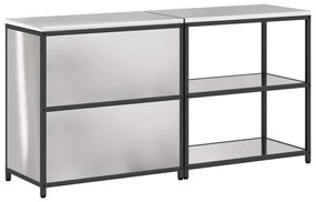 Konyhai Tároló Készlet polcokkal 2 pcs Ezüst 180 x 50 x 92 cm
