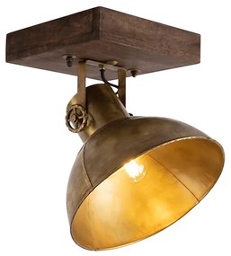Ipari mennyezeti spotlámpa bronz fahatással 30 cm - Mangoes