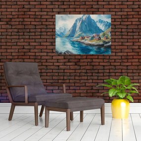 Kép - Norvég falu (70x50 cm)