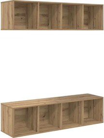 vidaXL TV szekrény garnitúra 2 pcs Artisan tölgy 37 x 37 x 142,5 cm