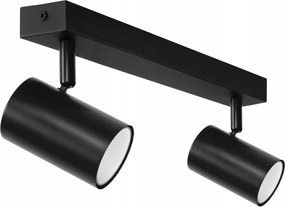 Mennyezeti lámpa Led Fali Lámpa fekete állítható spot 2xGU10