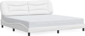 vidaXL fehér műbőr ágykeret matrac nélkül Hvar 200x200 cm