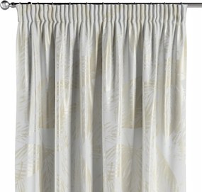 Függöny ráncoló szalaggal 1 db 130x260cm ekrü levelek