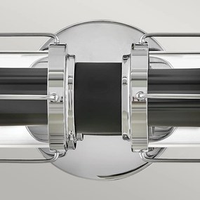 Hinkley lighting vintage fürdőszobai lámpa masthead króm fekete átlátszó elshk-masthead2-pcbk IP44