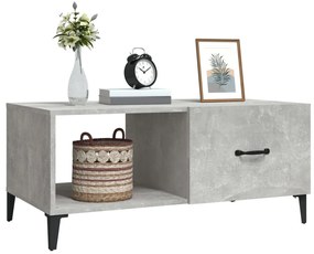 Betonszürke szerelt fa dohányzóasztal 90 x 50 x 40 cm