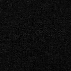 vidaXL 2 személyes fekete szövet kanapé díszpárnákkal 120 cm