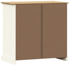 VIGO fehér tömör fenyőfa fiókos tálalószekrény 78x40x75 cm