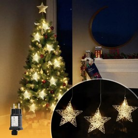 Csillag Led Csillag 3 Db 15 CM Ablakdísz Karácsonyfára Időzítő