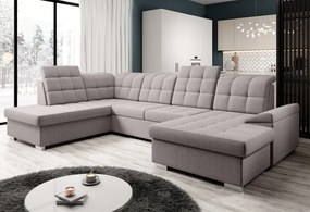 Kinyitható ülőgarnitúra, szürkésbézs Taupe, balos, OREO U