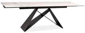 Étkezőasztal Westin II 160 x 90 cm, szürke/fekete