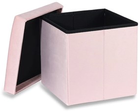 Rózsaszín összecsukható ülőke CUBEXO VELVET M