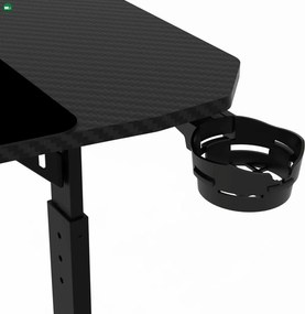 NERO karbon gamer asztal 160 × 60 cm