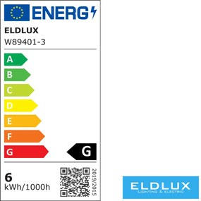 ELDLUX W89401-3 Kristály Fali Lámpa LED IP20