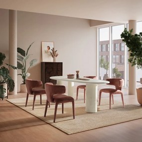 Étkezőasztal kő dekorral 100x201 cm Daila – MOME