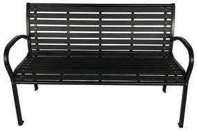 Kerti pad 125 x 60 x 80 cm, fekete, acél / műanyag
