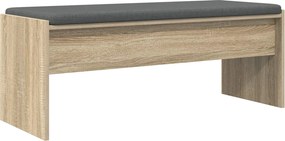 vidaXL Előtér pad párnával Sonoma tölgy 103 x 38 x 40 cm