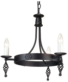 Elstead BY3-BLACK - Csillár láncon BELFRY 3xE14/60W/230V