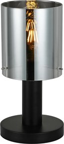 Italux glamour modern asztali lámpa sardo fekete füstös itxtb-5581-1-bk+sg