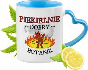 Botanikusoknak Kék Bögre Szív Alakú Füllel Ajándék