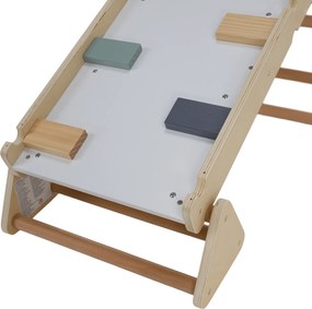 Montessori Pikler-háromszög 3 az 1-ben, természetes/színes, OPRIN