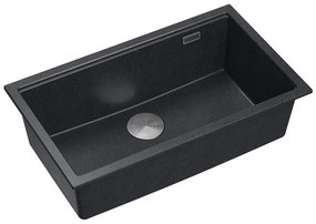 gránit mosogató Logan 110 Black Metallic