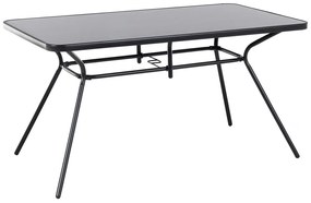 Kerti asztal fekete 140x80 cm LIVO Beliani