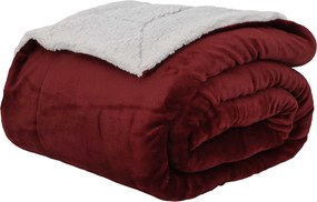 vidaXL Dobós takaró Bordeaux piros 130 x 150 cm Gyapjú