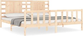 vidaXL tömör fenyőfa ágy matrac nélkül 200 x 200 cm
