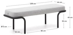 Világosszürke pad Compo – Kave Home