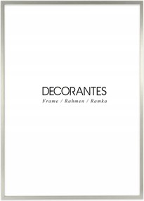 Ezüst fényképkeret 50x70 cm-es méretben