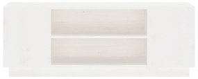 fehér tömör fenyőfa TV-szekrény 110 x 35 x 40,5 cm