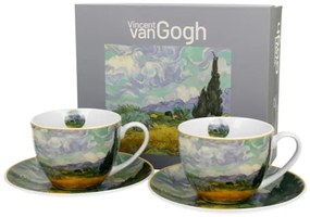 Porceláncsésze+alj 270ml,2 személyes, Van Gogh:Búzamező