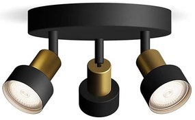 Philips - Spotlámpa CONDUIT 3xGU10/5W/230V fekete/réz
