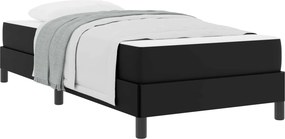 vidaXL Ágykeret matracmal Fekete 80 x 200 cm szövet