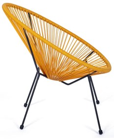 Sárga fém-műanyag kerti fotel Avocado Comfort – Bonami Selection