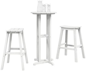 3 darabos Kerti Bár Szett Fehér HDPE
