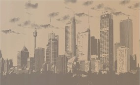 Fotótapéta Pasztell város panoráma 416x254 Elegáns városi tájkép +ragasztó