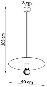 Sollux SL.0853 - Csillár zsinóron FLAVIO 1xE27/60W/230V fekete