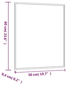 téglalap alakú üveg falitükör 50 x 60 cm