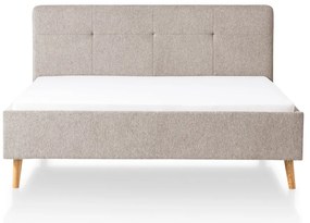 Szürkésbarna kárpitozott franciaágy 180x200 cm Smart – Meise Möbel